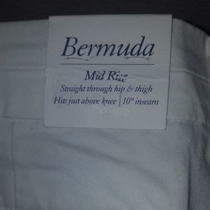 NWT White Bermuda Shorts